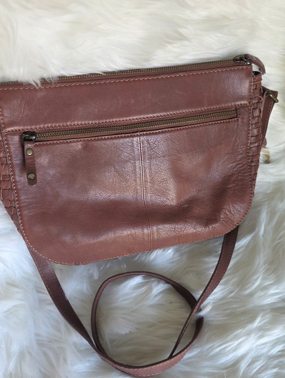 Born Penny Brown Leather Crossbody Bag - Picture 4 of 14